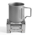 lvifloae Folding Solid Alcohol Stove Stand Burner for Camping and Outdoor Cooking