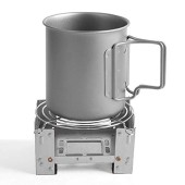 lvifloae Folding Solid Alcohol Stove Stand Burner for Camping and Outdoor Cooking