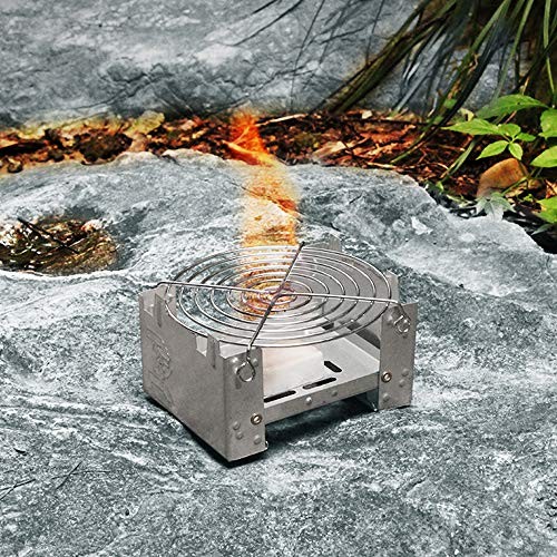 lvifloae Folding Solid Alcohol Stove Stand Burner for Camping and Outdoor Cooking-6