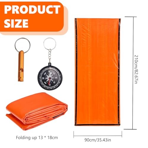 Makoto Nobu Emergency Sleeping Bag Bivvy Bag with Whistle and Compass-1