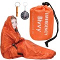 Makoto Nobu Emergency Sleeping Bag Bivvy Bag with Whistle and Compass