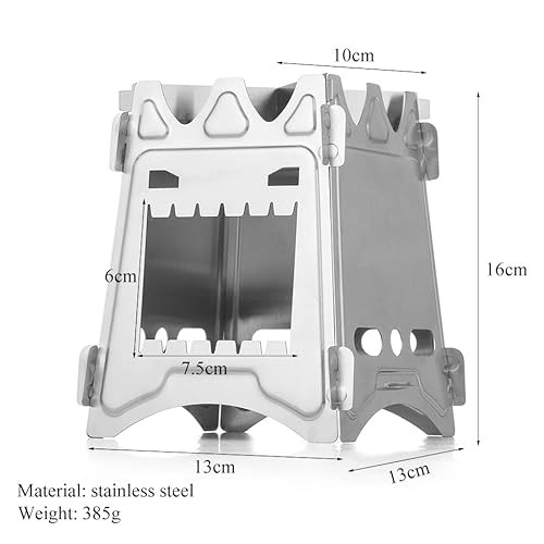 MEETOZ Lightweight Portable Folding Wood Burning Camping Stove-1