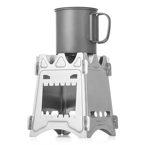 MEETOZ Lightweight Portable Folding Wood Burning Camping Stove-4