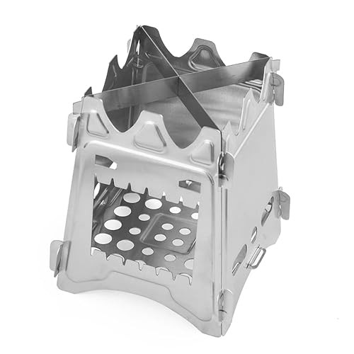 MEETOZ Lightweight Portable Folding Wood Burning Camping Stove-5