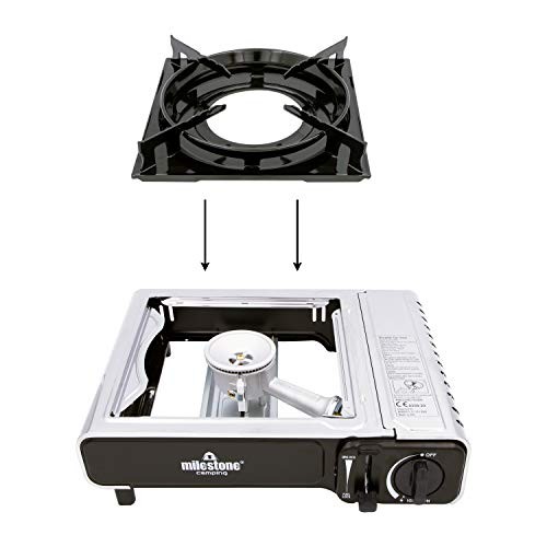 Milestone Camping 18949 Portable Gas Camping Stove with Carry Case, Grey-7