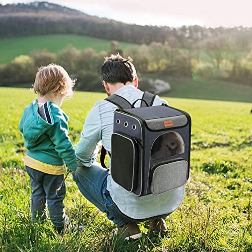 morpilot Foldable Pet Backpack for Cats and Small Dogs, Blue, 33 x 27 x 33 cm-1