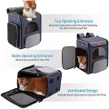 morpilot Grey Cat Carrier Backpack with Safety Leash and Folding Bowl