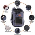 morpilot Cat Carrier Backpack, Foldable Pet Carrier Backpack for Cats and Small Dogs, Blue, 32 cm L x 28 cm W x 42 cm H