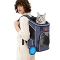 morpilot Cat Carrier Backpack, Foldable Pet Carrier Backpack for Cats and Small Dogs, Blue, 32 cm L x 28 cm W x 42 cm H