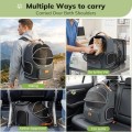 morpilot Interactive Dual-Use Pet Rucksack Cat Carrier Backpack, expandable, breathable, Midnight Ash, 36 cm L x 30 cm W x 39 cm H, up to 11.3 kg