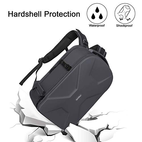 MOSISO Camera Backpack for DSLR, SLR and Mirrorless Cameras, 15-16 inch Laptop Compartment, Waterproof Hardshell Case, Gray-4