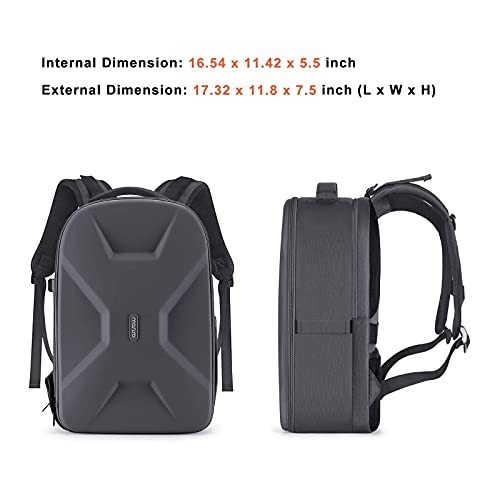 MOSISO Camera Backpack for DSLR, SLR and Mirrorless Cameras, 15-16 inch Laptop Compartment, Waterproof Hardshell Case, Gray-7
