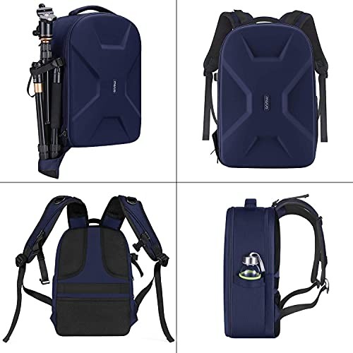 MOSISO Camera Backpack for DSLR, SLR and Mirrorless Cameras, 15 to 16 inch, Waterproof Hardshell, Tripod Holder and Laptop Compartment, Navy Blue-4