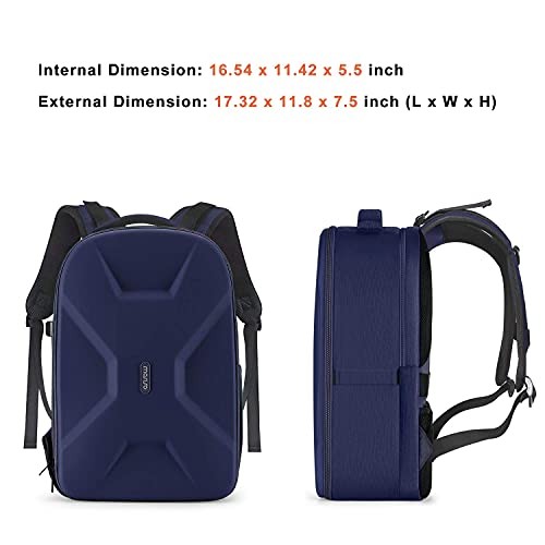 MOSISO Camera Backpack for DSLR, SLR and Mirrorless Cameras, 15 to 16 inch, Waterproof Hardshell, Tripod Holder and Laptop Compartment, Navy Blue-7