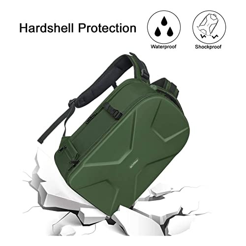 MOSISO Camera Backpack for DSLR, SLR and Mirrorless Cameras, 15 to 16 inch Laptop Compartment, Waterproof Hardshell Case, Army Green-3