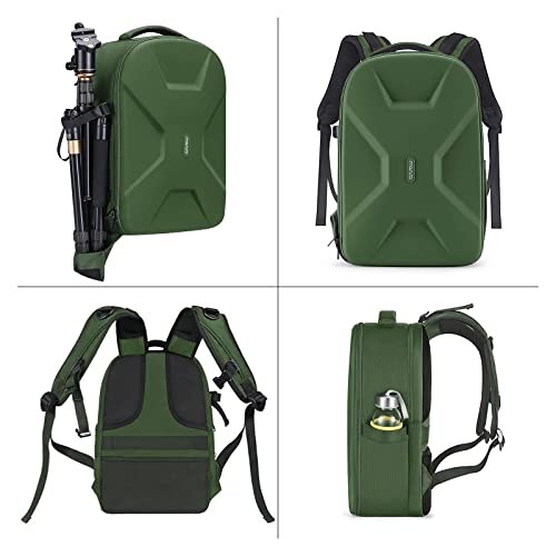 MOSISO Camera Backpack for DSLR, SLR and Mirrorless Cameras, 15 to 16 inch Laptop Compartment, Waterproof Hardshell Case, Army Green-4