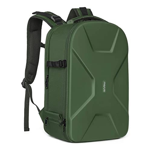 MOSISO Camera Backpack for DSLR, SLR and Mirrorless Cameras, 15 to 16 inch Laptop Compartment, Waterproof Hardshell Case, Army Green