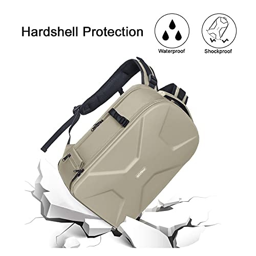 MOSISO Camel Camera Backpack for DSLR, SLR and Mirrorless Cameras with 16-inch Laptop Compartment-4