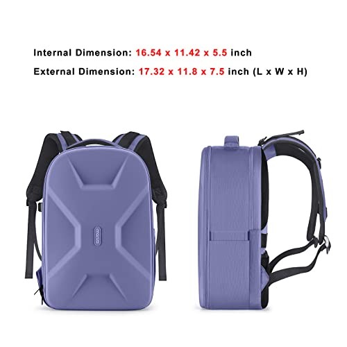MOSISO Camera Backpack for DSLR, SLR and Mirrorless Cameras with Laptop Compartment, Tripod Holder, Lavender Gray-7