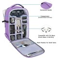 MOSISO Purple Camera Backpack for DSLR, SLR and Mirrorless Cameras with Laptop Compartment and Tripod Holder
