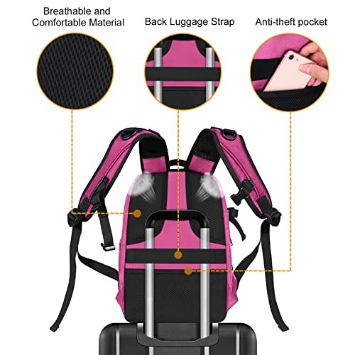 MOSISO camera backpack for DSLR, SLR and mirrorless cameras with laptop compartment, tripod holder, Rose Red-6