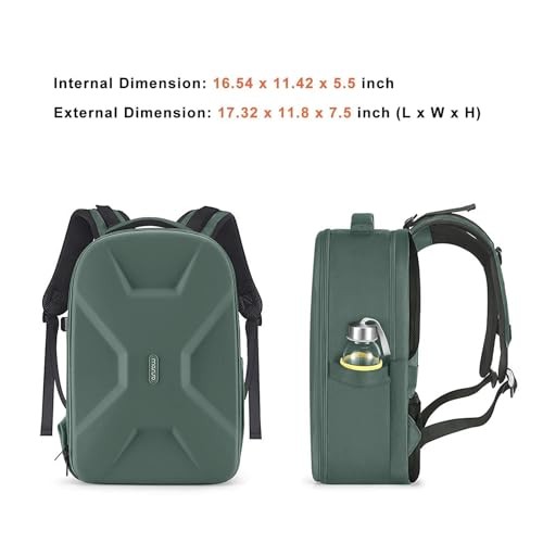 MOSISO Camera Backpack DSLR, SLR and Mirrorless Bag with Tripod Holder and Laptop Compartment, Emerald Green-6