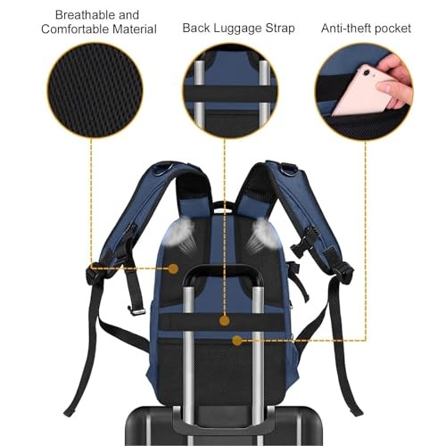 MOSISO Camera Backpack for DSLR, SLR and Mirrorless Cameras, 15 to 16 Inch Waterproof Hardshell Case with Tripod Holder and Laptop Compartment, Steel Blue-7