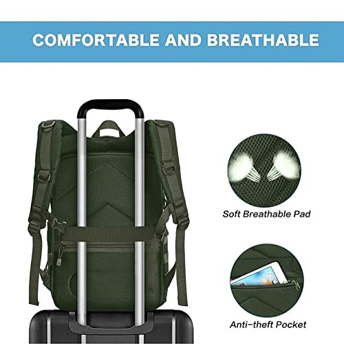 MOSISO Army Green Camera Backpack for DSLR, SLR and Mirrorless Cameras with 15-16 inch Laptop Compartment-3
