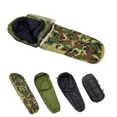 MT Army Military Modular Sleeping Bag System with Bivy Cover, Woodland