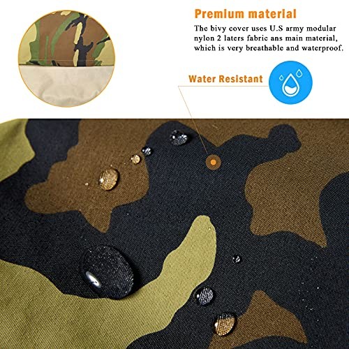 MT Army Military Modular Sleeping Bag System with Bivy Cover, Woodland-4