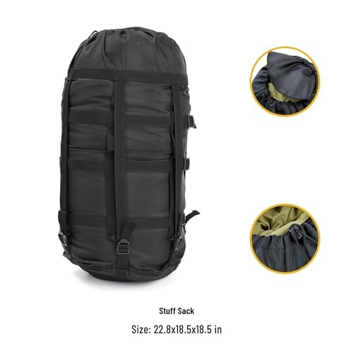 MT Army Military Modular Sleeping Bag System with Bivy Cover, Woodland-5