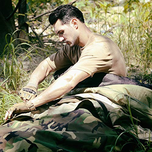 MT Army Military Modular Sleeping Bag System with Bivy Cover, Woodland-7