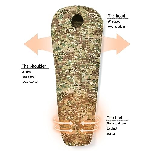MT Rifleman GM Defence sleep bag, Multicam, with bivy cover and compression sack-4