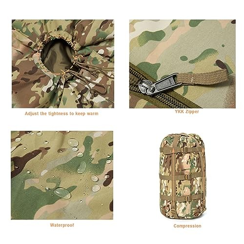MT Rifleman GM Defence sleep bag, Multicam, with bivy cover and compression sack-5