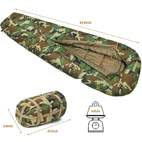 MT Rifleman GM Defence 4 Woodland modular sleeping system with bivy cover and compression sack-3