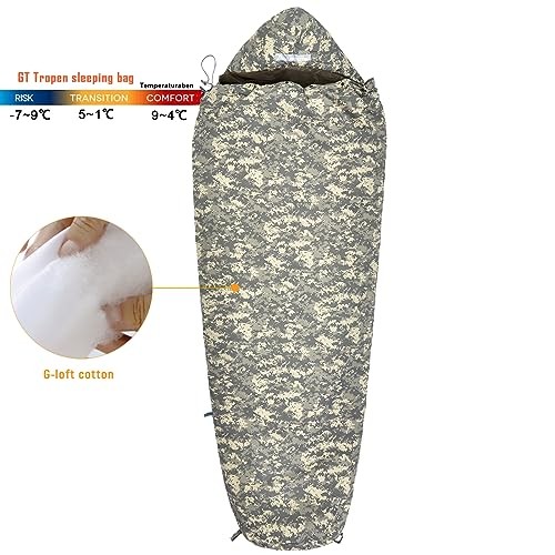 MT Rifleman GT Tropen Sleeping Bag with Bivy Nylon Taslon Compression Sack, UCP-2