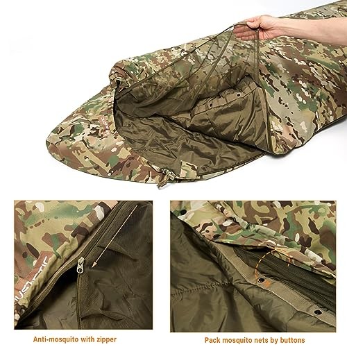 MT Rifleman Sleeping System, Multicam, modular Defence 4 and Tropen mummy sleeping bags with bivy cover and compression sack-5