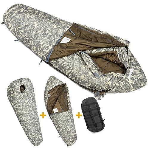 MT Rifleman Sleeping System 2.0, Defence 4 and Tropen modular mummy sleeping bags with bivy cover, compression sack, UCP