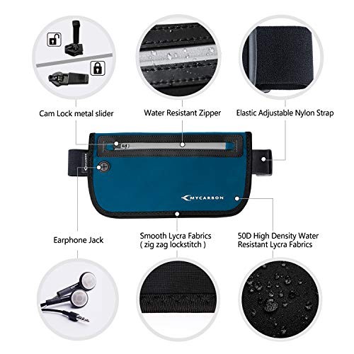 MYCARBON RFID Travel Money Belt Hidden Under Clothes, Blue-2