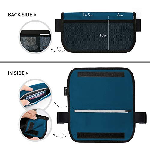 MYCARBON RFID Travel Money Belt Hidden Under Clothes, Blue-3