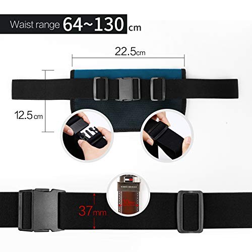 MYCARBON RFID Travel Money Belt Hidden Under Clothes, Blue-5