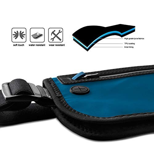 MYCARBON RFID Travel Money Belt Hidden Under Clothes, Blue-6