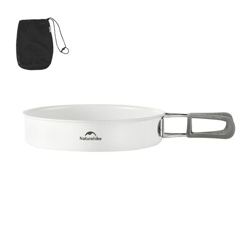 Naturehike Camping Cookware Kit with 7.5in Frying Pan, 1.4L/2.8L Pot, 0.8L Kettle and Mesh Bag