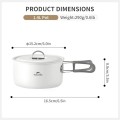 Naturehike 1.4L Camping Cookware Kit with Frying Pan, Kettle and Mesh Bag
