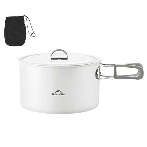 Naturehike Camping Cookware Kit with 2.8L Pot, 7.5in Frying Pan and 0.8L Kettle