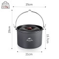 Naturehike Camping Soup Pot with Lid, Grey 4L