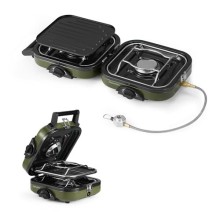 Naturehike Folding 2-Burner Camping Gas Stove, Black - Standard