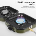Naturehike Folding 2-Burner Camping Gas Stove, Black - Standard