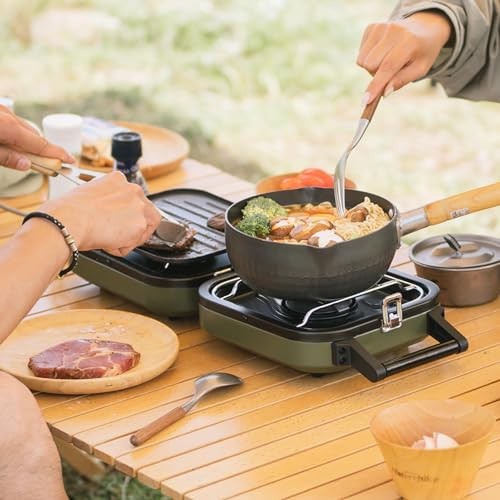Naturehike Folding 2-Burner Camping Gas Stove, Black - Standard-6