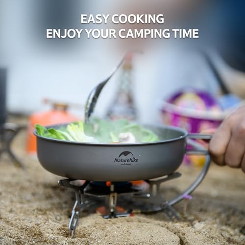 Naturehike Titanium Frying Pan, 17cm, Foldable Handle-6